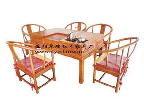 刺猬紫檀的红木茶桌椅